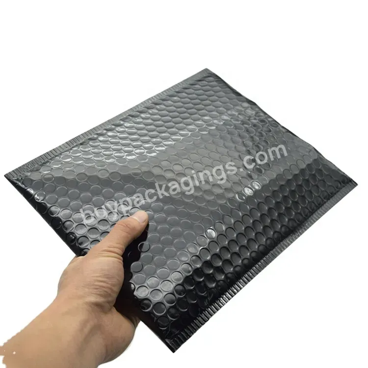 Decorative Black Matt Metallic Bubble Mailers Insulated Shipping Envelope