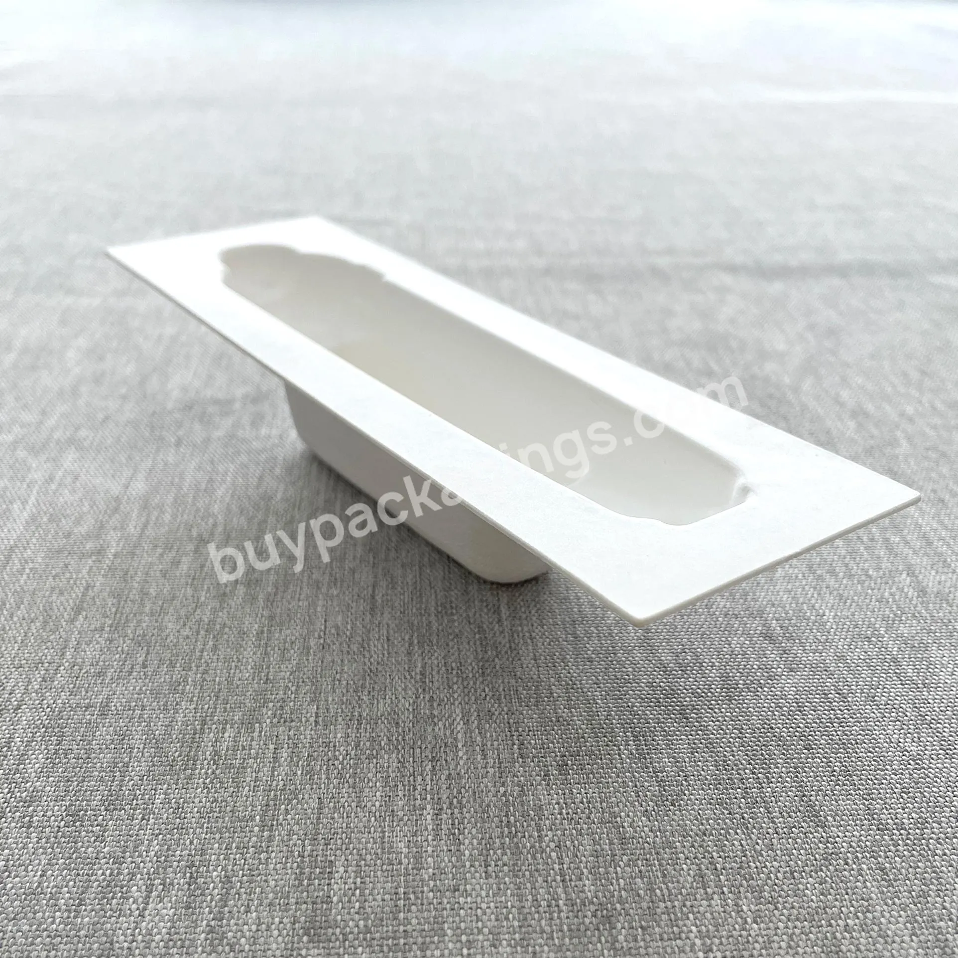 Degradable Custom Logo Wet Pressing Sugar Cane Molded Pulp Electronic Equipment Paper Packaging Tray