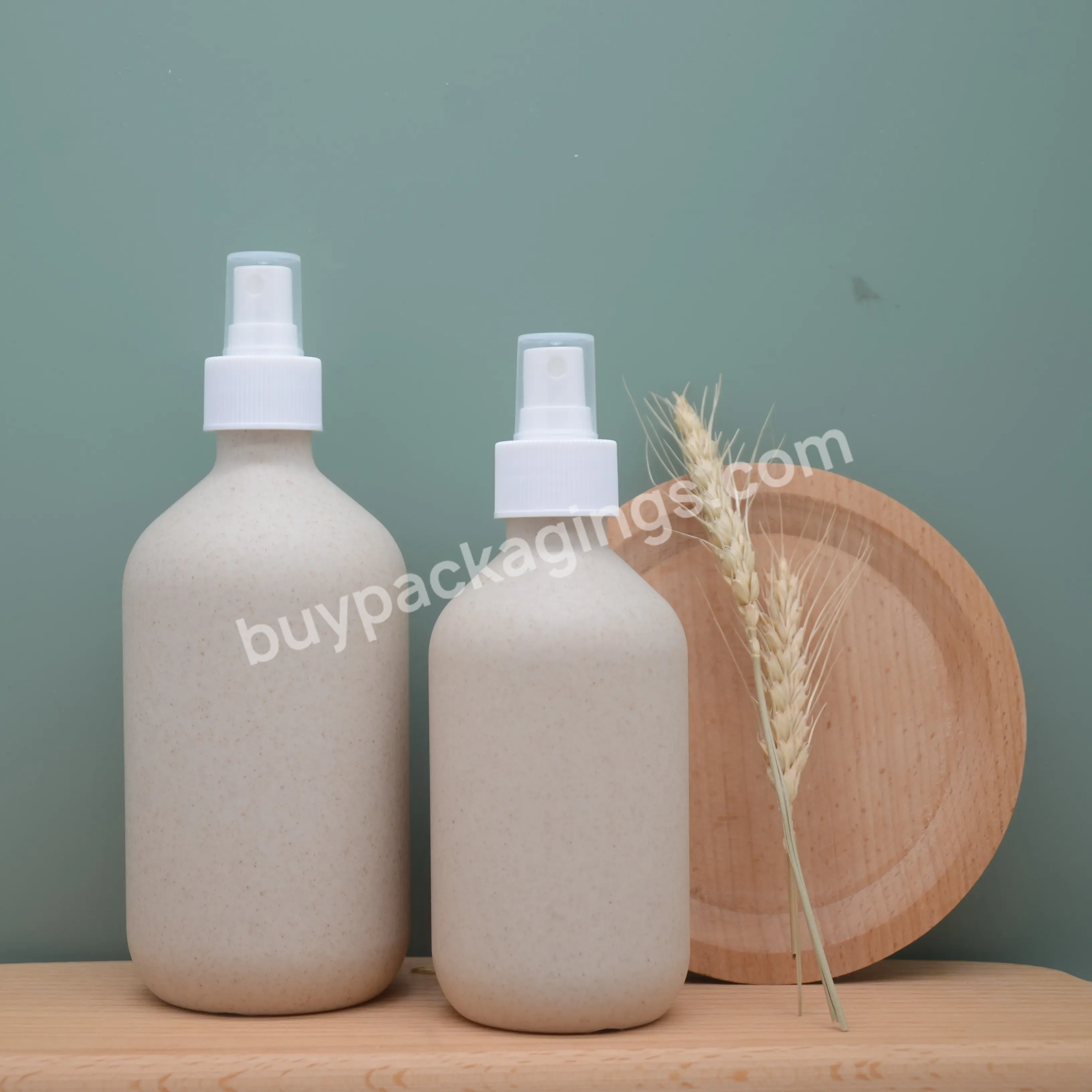 Degradable Wheat Straw Spray Cosmetics Washing Bottle Empty Plastic Eco Friendly Cosmetic Packaging Custom Screen Printing Yd-3