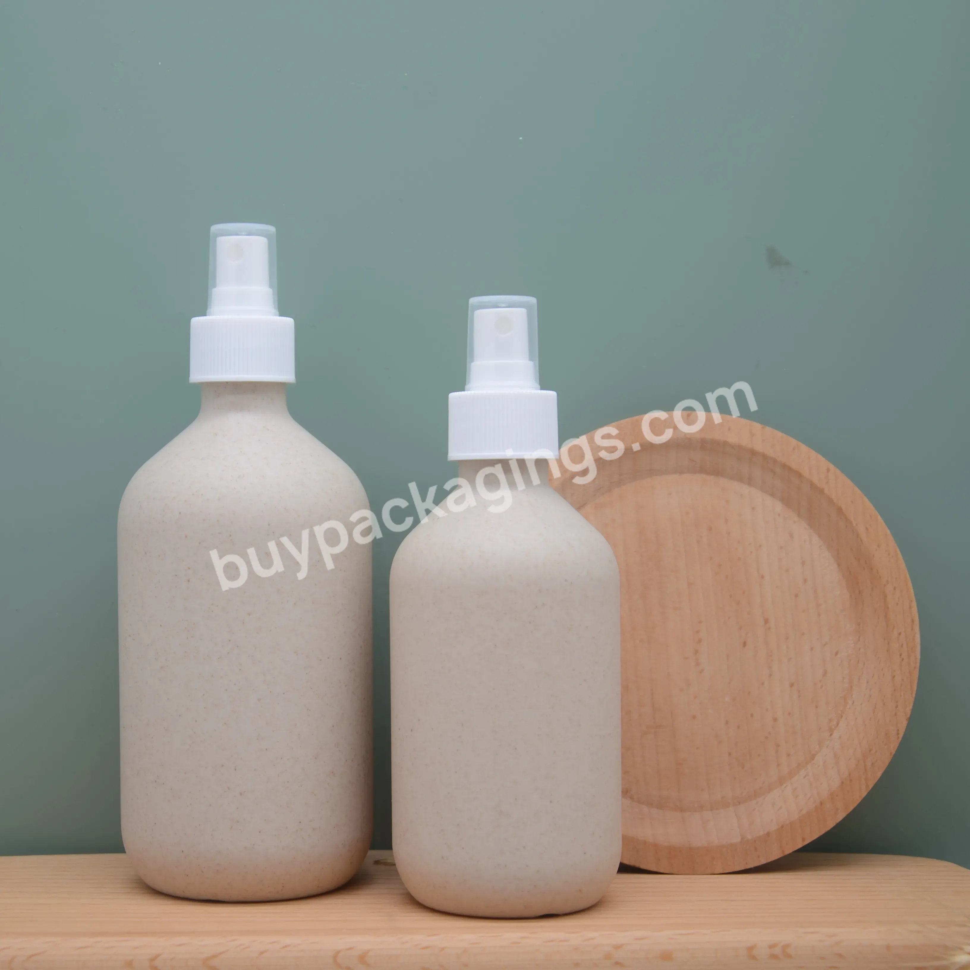 Degradable Wheat Straw Spray Cosmetics Washing Bottle Empty Plastic Eco Friendly Cosmetic Packaging Custom Screen Printing Yd-3