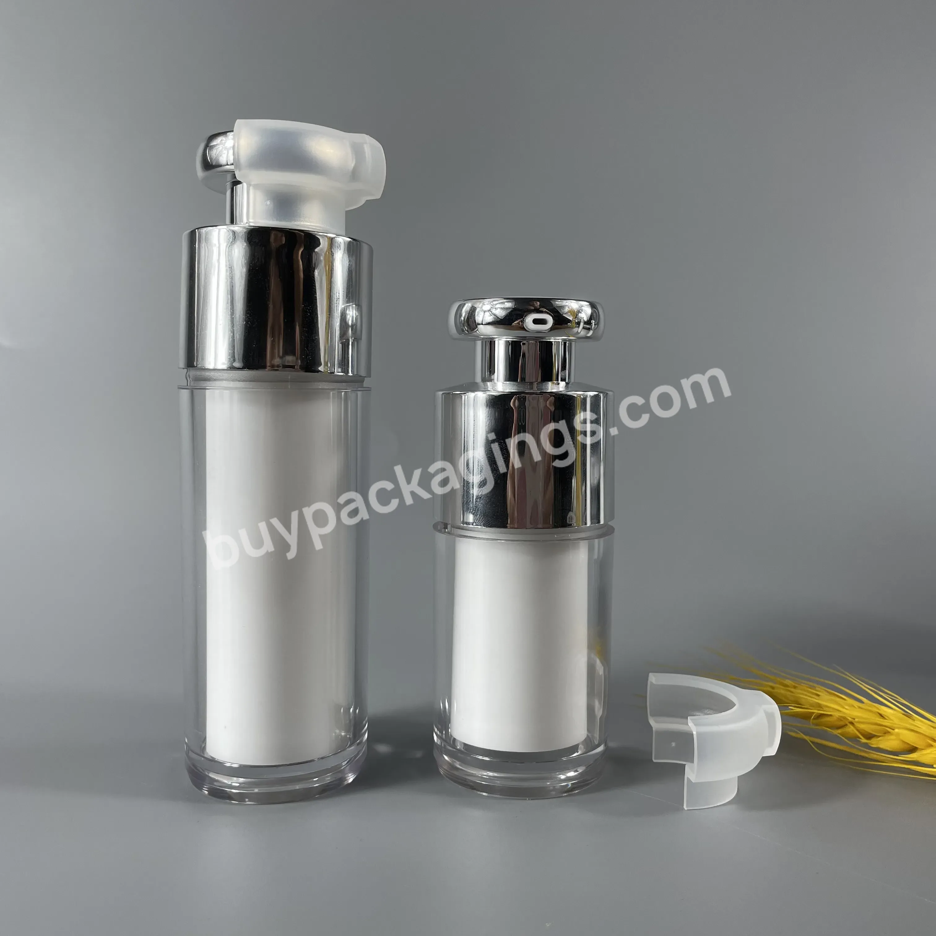 Delicate Round Empty Plastic Skin Care Cosmetic Vacuum Airless Pump Bottle