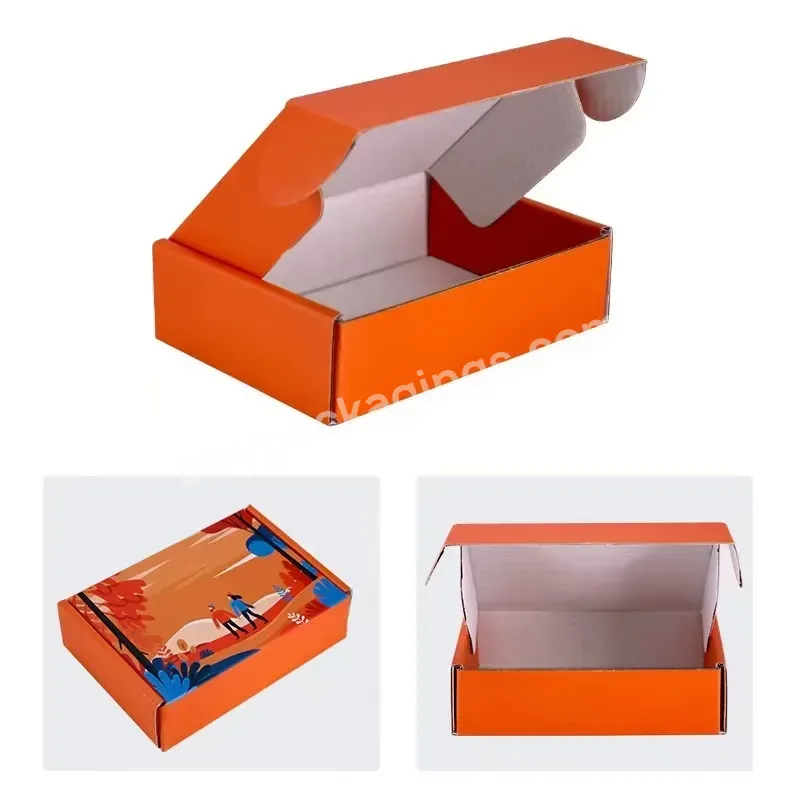 Design Custom Anti Plastic Oil Eco Friendly Rigid Cardboard Packaging Underwear Clothes Corrugated Paper Board Mailer Box
