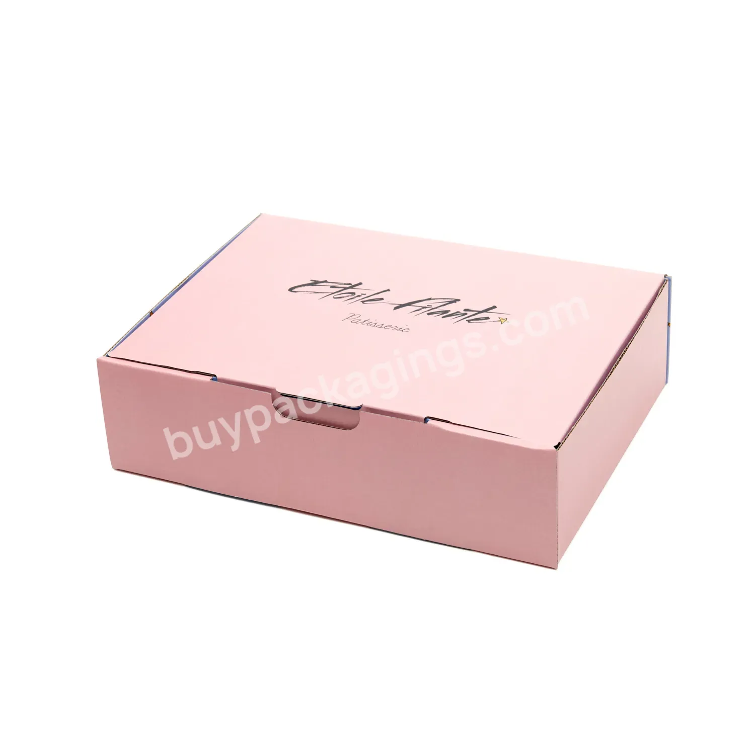 Design Custom Eco Friendly Pink Underwear Clothes Corrugated Paper Board Mailer Box