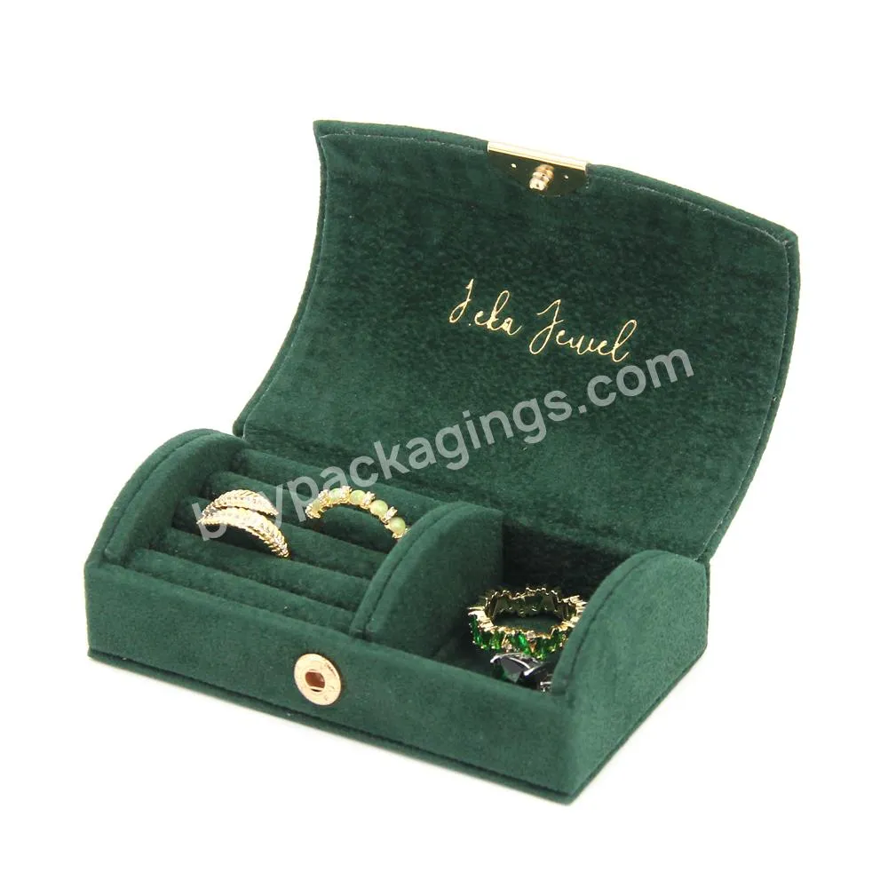 Design custom High-end Beaded Velvet Travel New Portable Jewelry Storage Bag Bracelet Earrings Jewelry Storage Box