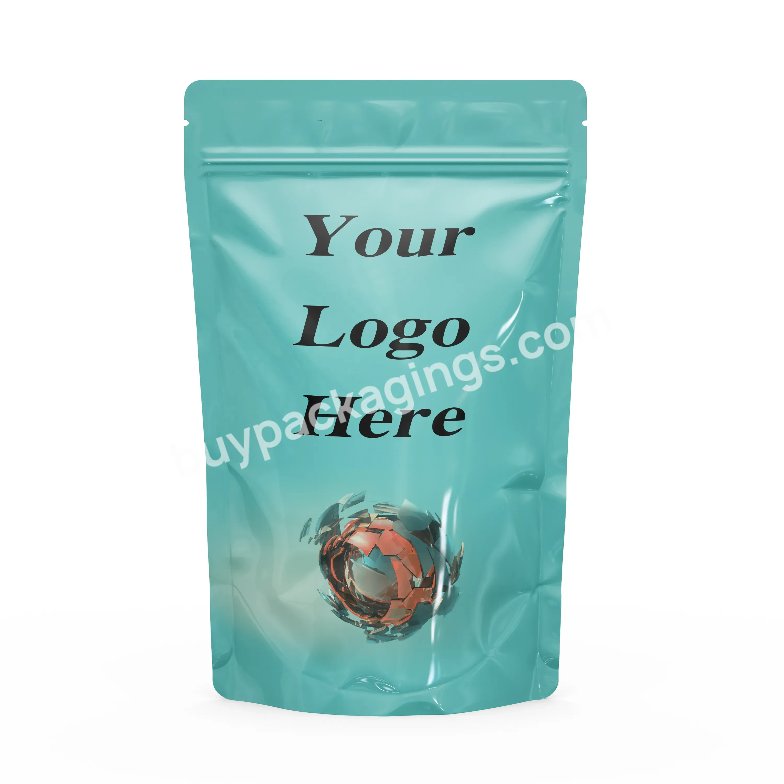 Design Graphic Edible Mylar Bags 35g Resealable Smell Proof Custom Printed 4x6 8th Bags