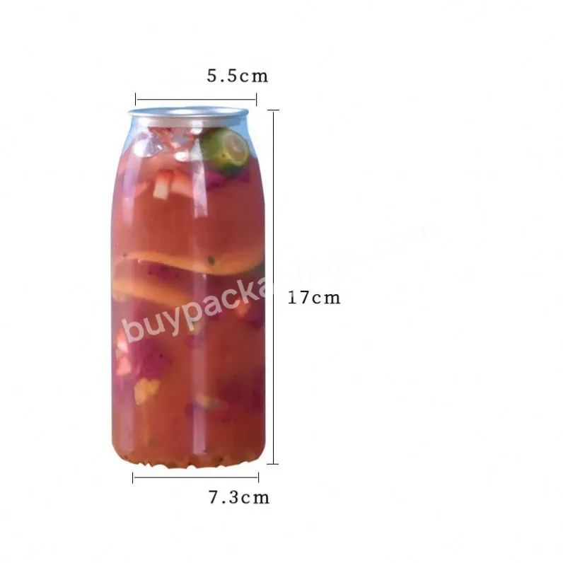 Design Plastic Beverage Packaging Custom Juice Pet Soda Beer Pop Can Bottle Pet Cans For Beverage