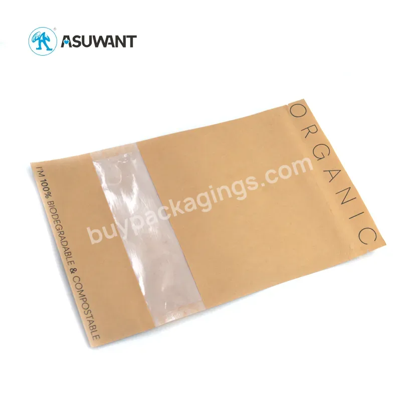 Design Window Packing Coffee Custom Printing Stand Up Kraft Paper Bag For Food