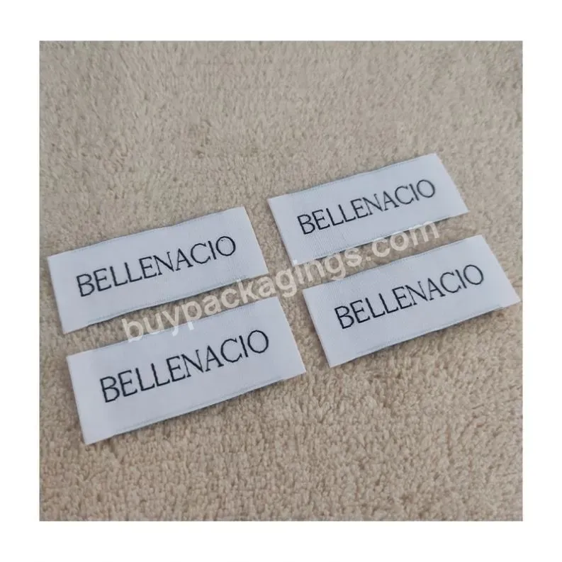 Designer Brand Clothing Labels With Gold Thread