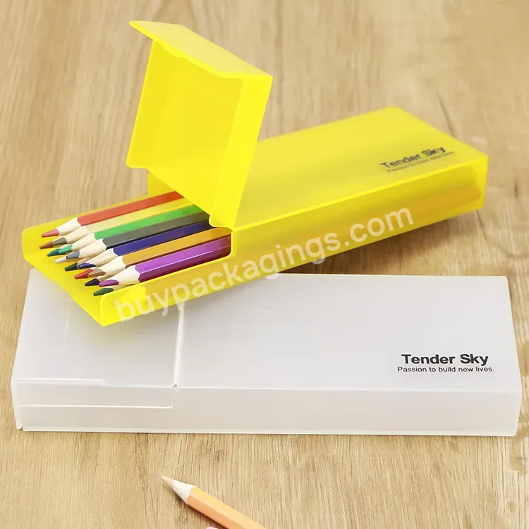 Desktop Pen Storage Custom Printed Small Pencil Case School Plastic Stationary Accessories Transparent Crayon Storage Pen Box - Buy Desktop Pen Storage Box,School Plastic Pencil Case,Plastic Transparent Pencil Case.