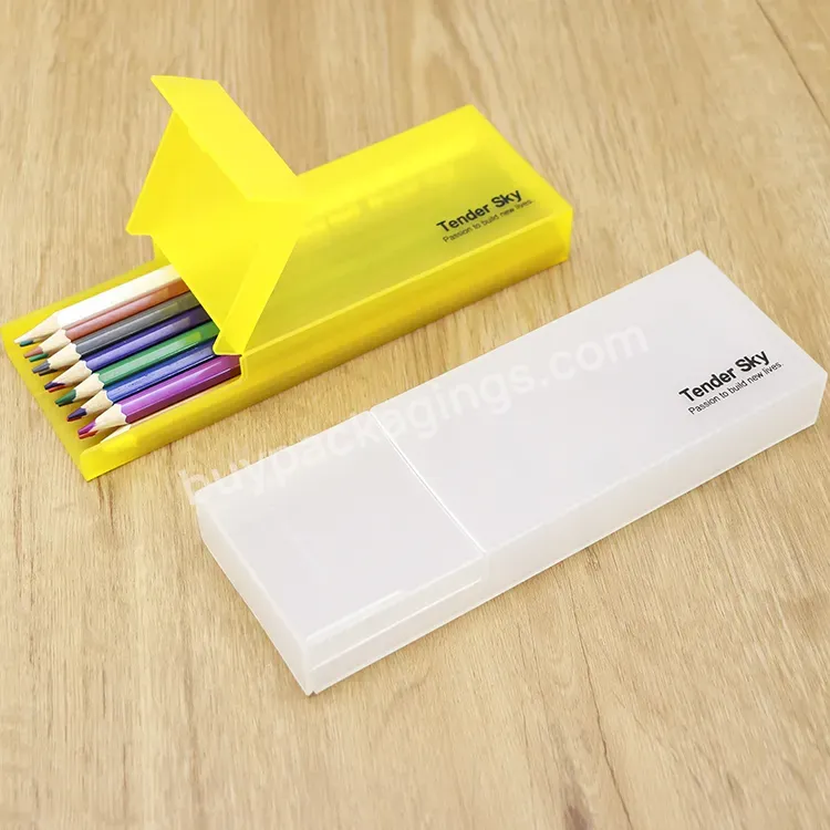 Desktop Pen Storage Custom Printed Small Pencil Case School Plastic Stationary Accessories Transparent Crayon Storage Pen Box - Buy Desktop Pen Storage Box,School Plastic Pencil Case,Plastic Transparent Pencil Case.