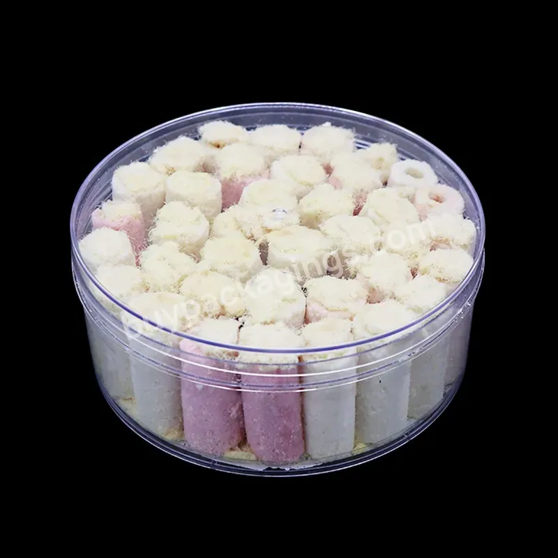 Dessert Packing Plastic Candy Cookie Box Round Shaped Clear Storage Sweets Gift Empty Chocolate Cookie Candy Box Plastic