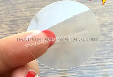 Diameter Transparent Labels,Circle Pvc Sealing Sticker,Clear Round Stickers Transparent Label Stickers