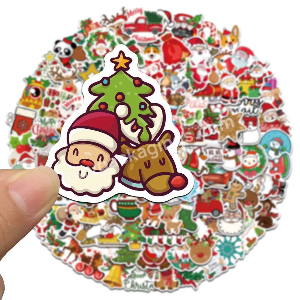 Die Cut Adhesive Logo Custom Sticker For Christmas Decoration Holiday Celebration