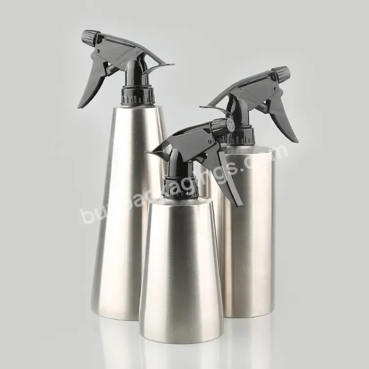 Different Shapes 304 Stainless Steel Trigger Spray Bottle For Kitchen Cleaning