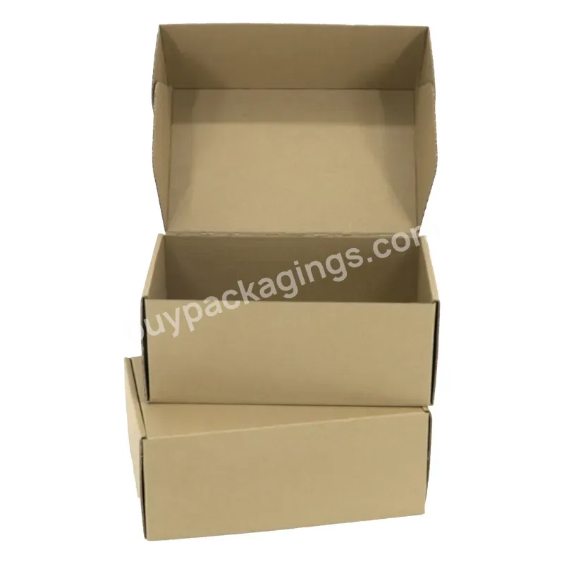 Different Sizes Customized Brown Kraft Paper Boxes For Shoes Packaging