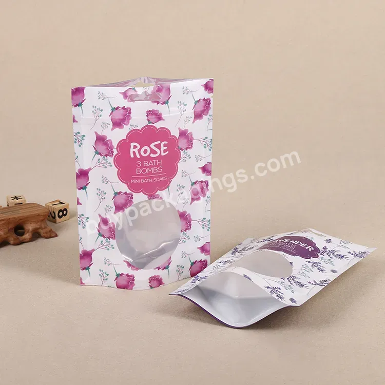 Digital Print Custom Printed Clear Own Logo Stand Up Plastic Zip Lock Bag Food Pouch With Window