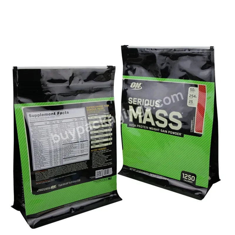 Digital Print Stand Up Massive Mass Food Grade Plant Powder Packaging Bags Aluminum Foil Big Capacity 1.5ib 5ib Food Pouch