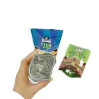 Digital Printed Custom Die Cut Shaped Mylar Zipper Pouch With Clear Transparent Window For Candy Dog Treat Pet Food Packing Bag