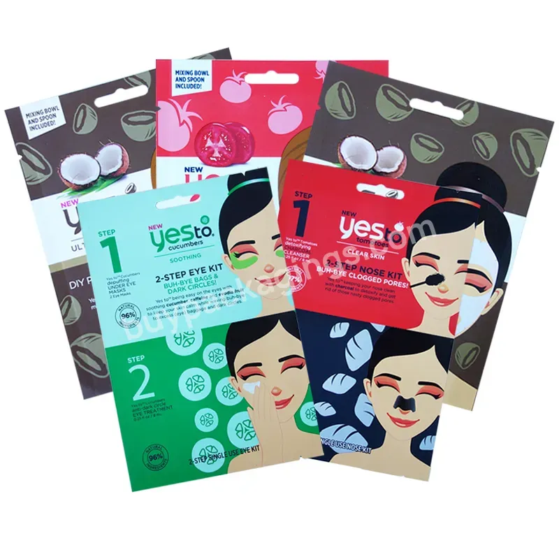 Digital Printing Aluminum Foil Cosmetic Sample Sachet 3 Side Seal Aluminum Foil Skin Care Facial Masking Packing Bag