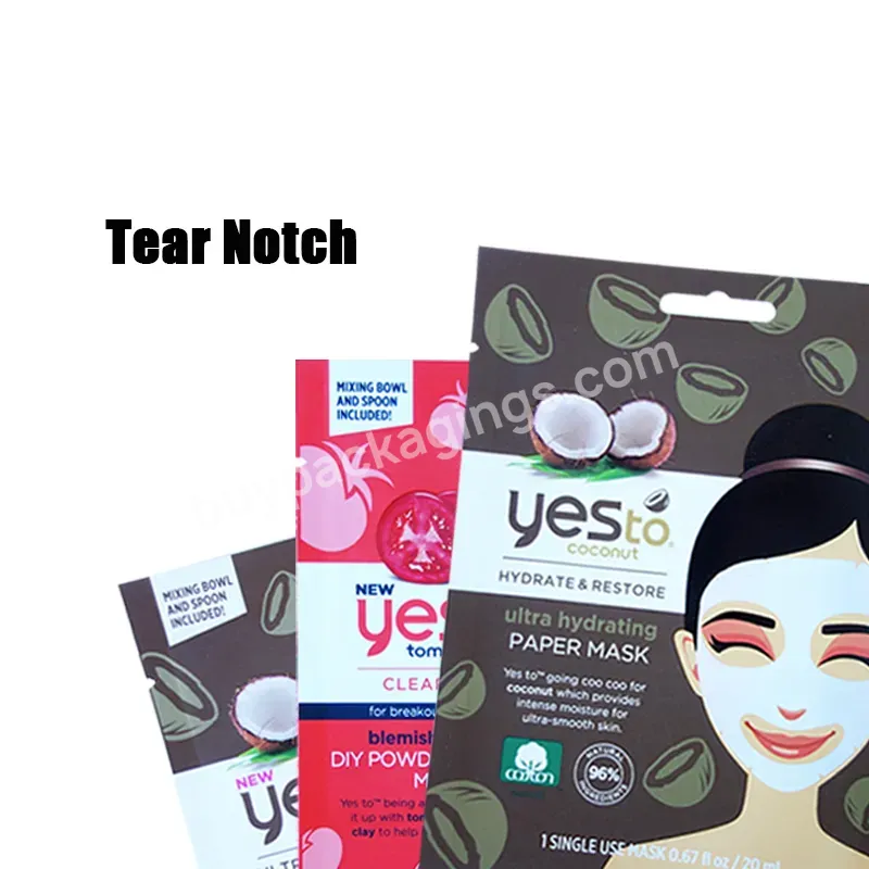 Digital Printing Aluminum Foil Cosmetic Sample Sachet 3 Side Seal Aluminum Foil Skin Care Facial Masking Packing Bag