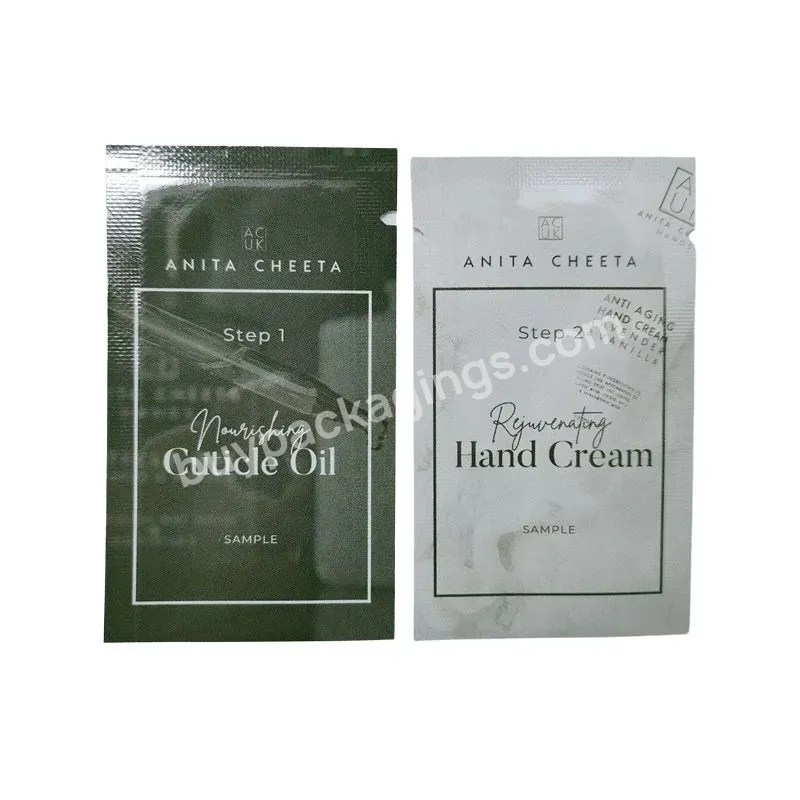 Direct Printing 3ml 5ml Heat Sealable Smell Proof Packet Cosmetic Shampoo Samples Small Three Sides Sealed Bags