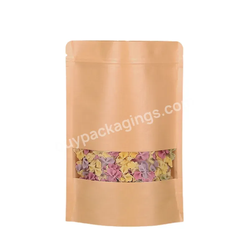 Discount Cheap Paper Bags Stand Up Pouches Strong Sealing Ziplock Window Craft Paper Bags
