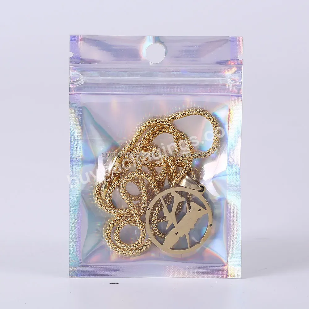 Display Holders Packaging Jewelry Earring Card,Holographic Bag Custom Logo,Jewelry Zip Lock Bags