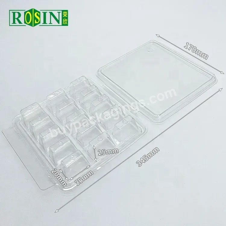 Disposable 15 Cavity Clear Clamshell Plastic Chocolate Packaging Gift Box