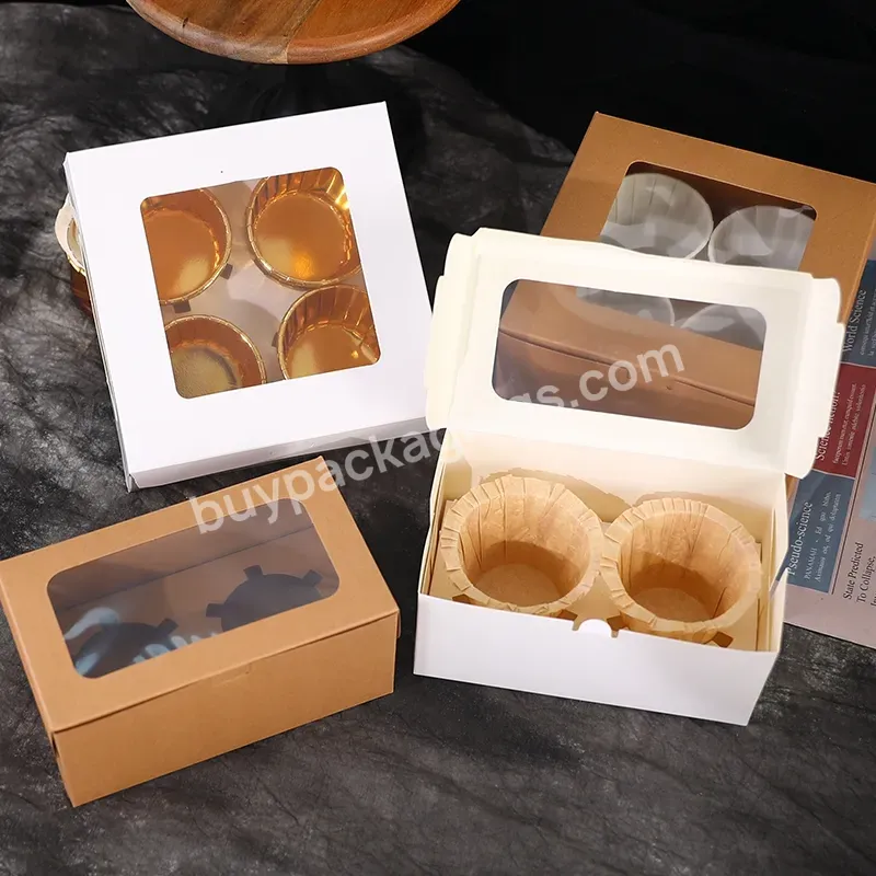 Disposable Biodegradable Paper Cake Box Gift Box Food Baking Cake Box With Transparent Window