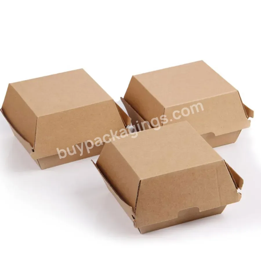 Disposable Burger Box Custom Burger Box Logo Biodegradable Burger Shape Lunch Box Food Container