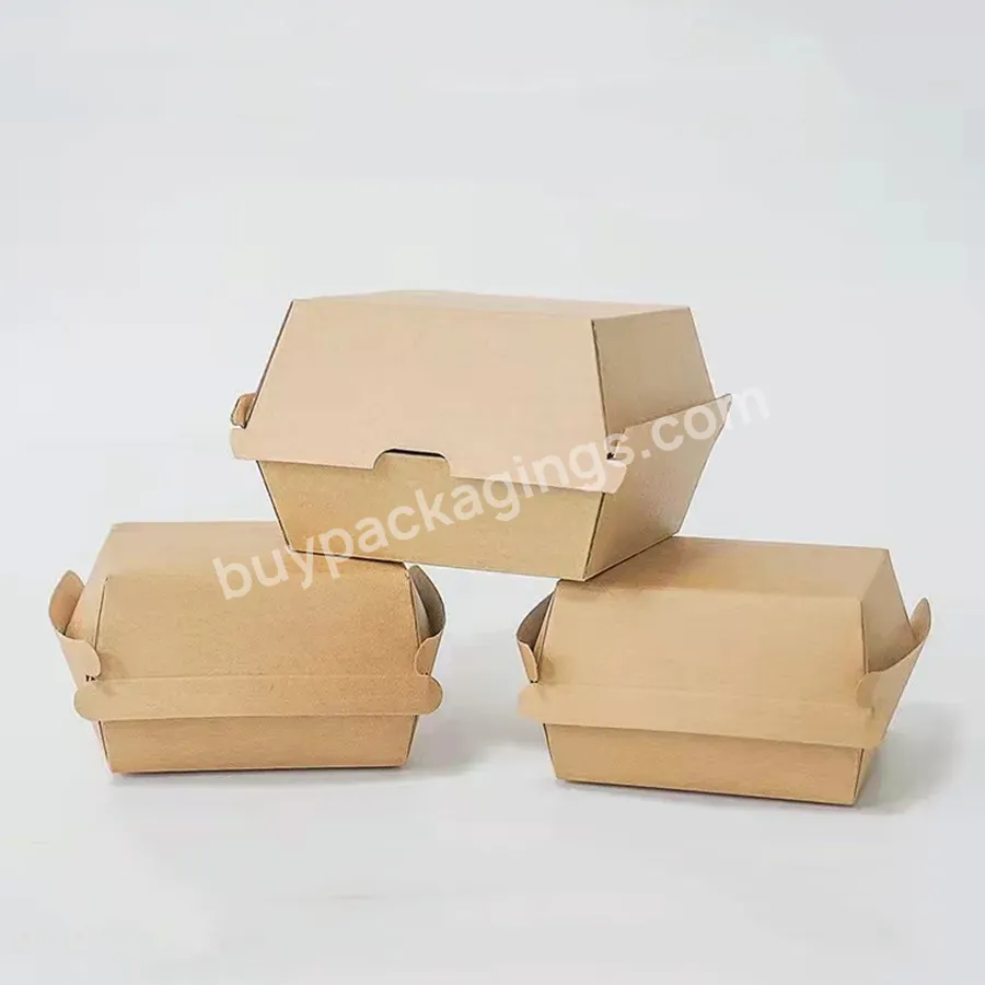 Disposable Burger Box Custom Burger Box Logo Biodegradable Burger Shape Lunch Box Food Container