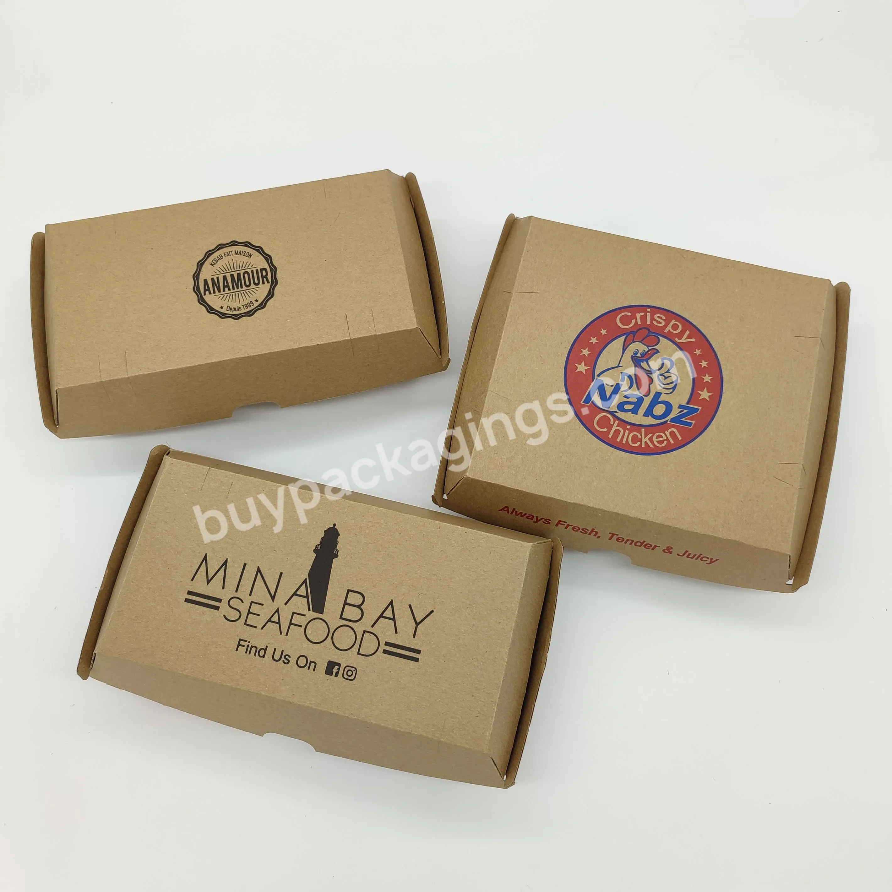 Disposable Burger Box Printed Logo Customized Disposable Food Packaging Hamburger Box