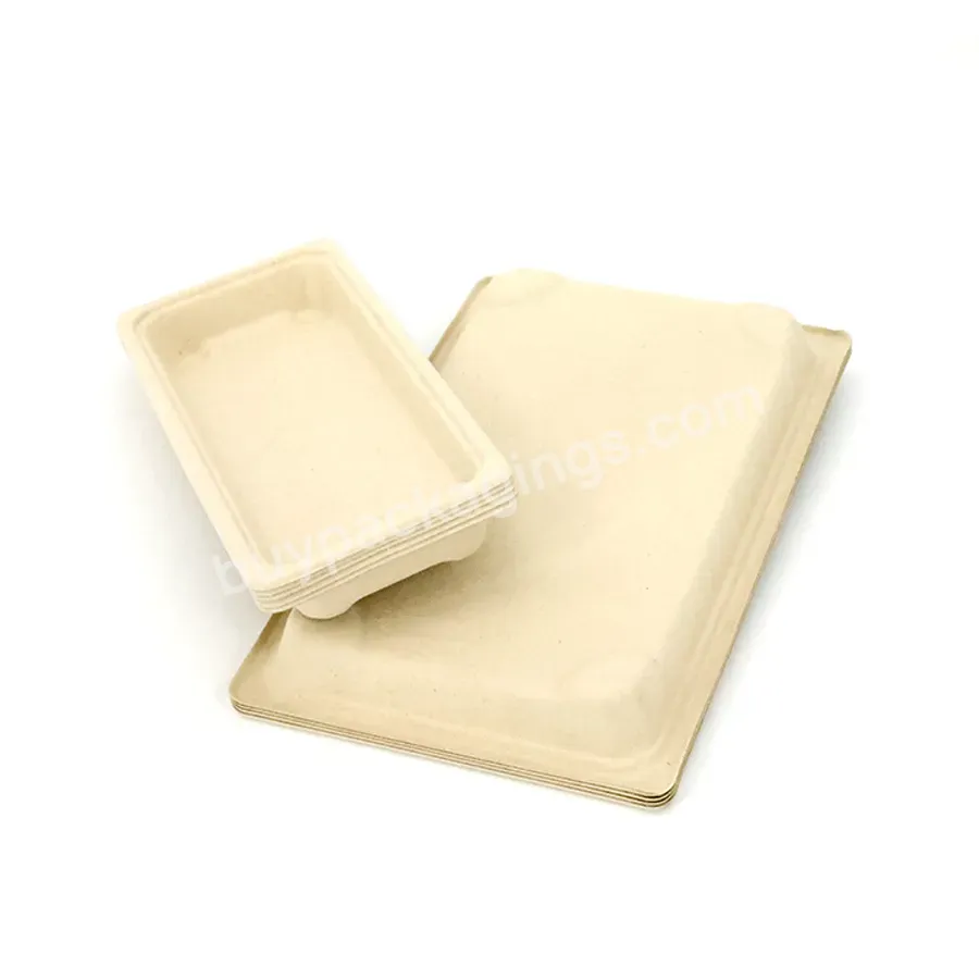 Disposable Coffee Cups Tray Egg Carton Packaging Natural Cookie Plate Paper Brown Rectangular Craft Paper Plate Stock