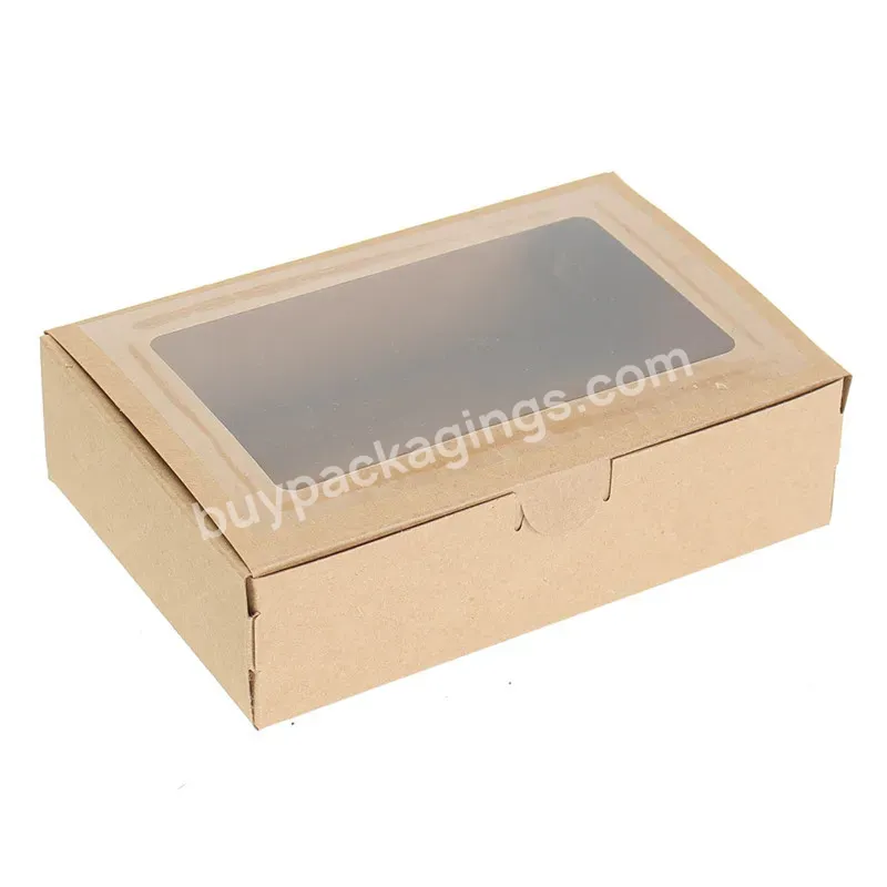 Disposable Custom Brown Food Packaging Food Paper Box Window