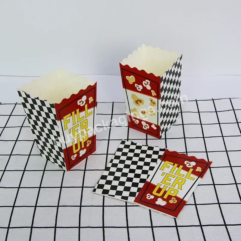 Disposable Custom Printed Chicken Popcorn Bucket Paper Box Food Box Packaging Popcorn Box
