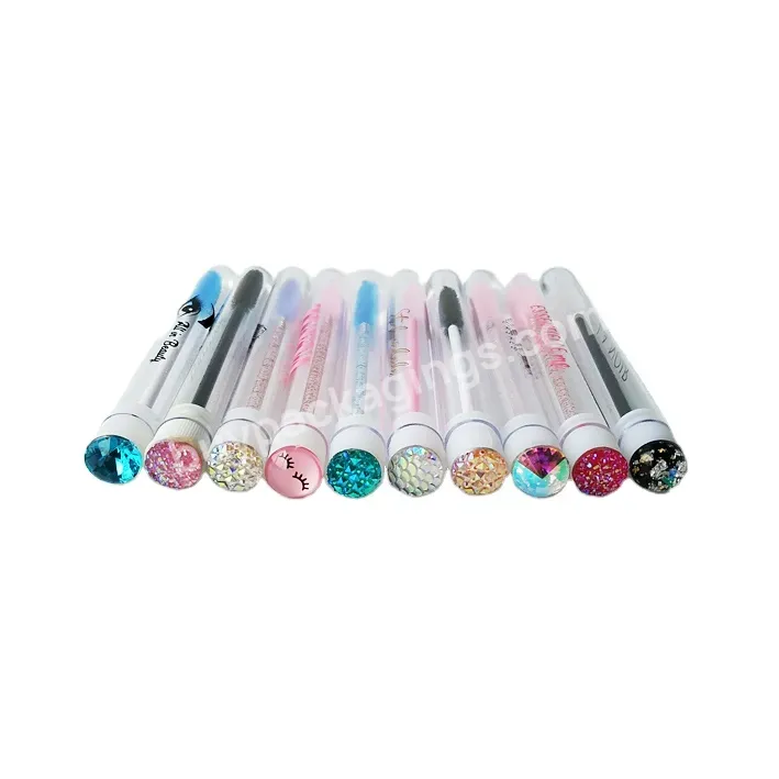 Disposable Eyebrow Brush Separate Tube Design Eyelash - Buy Crystal Mascara Wands Tube,Mascara Wand Tube Disposable,Eyelashes Tube Disposable.