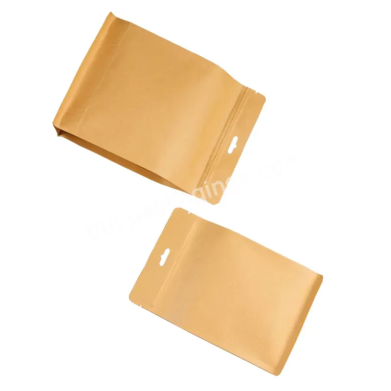 Disposable Food Paper Bags Square Bottom Coating Foil Inside Pouch Smell Proof Customized Paper Bags