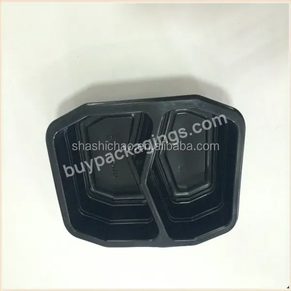 Disposable Frozen Microwable Food Tray With Two Compartments