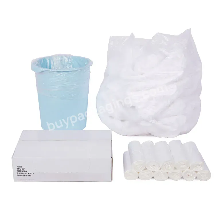 Disposable Hdpe Plastic Garbage Bag Dustbin Liners Trash Bags On Roll Clear Rubbish Bags