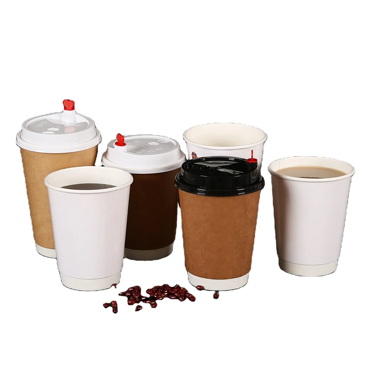 Disposable hot drink 7oz paper cups coffee paper cups with lids paper coffee cups