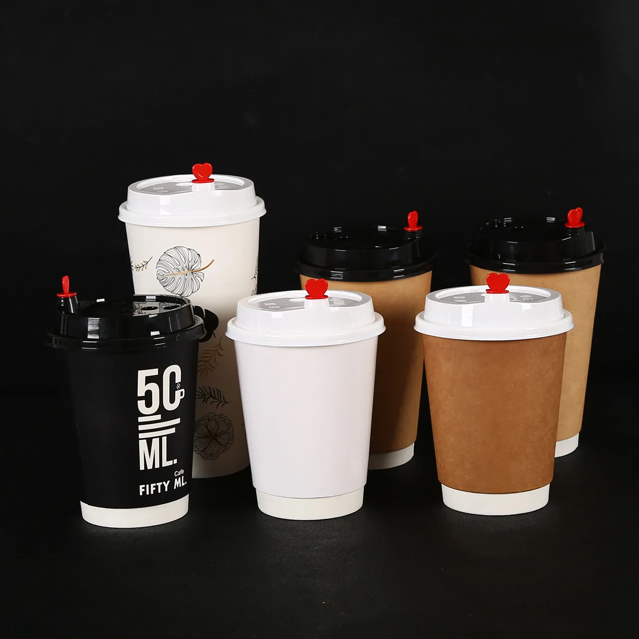 Disposable hot drink 7oz paper cups coffee paper cups with lids paper coffee cups