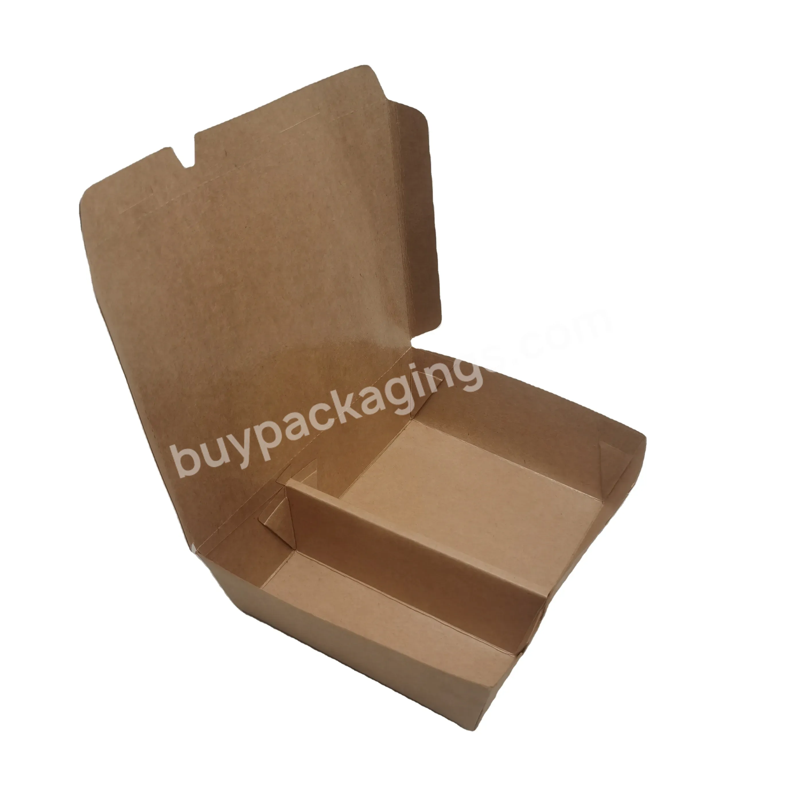 Disposable Lunch Boxes Custom Size Kraft Take Away Paper Food Box For Salad Lunch Box