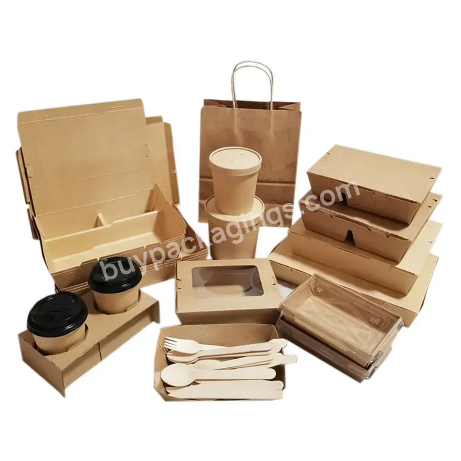 Disposable Many Grid Paper Boxes Cheap High Quality Custom Logo Box Biodegradable Packaging