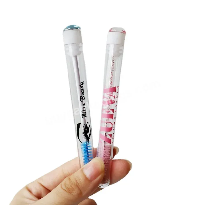 Disposable Mascara Wands Eyelashes Brush Tube With Cap