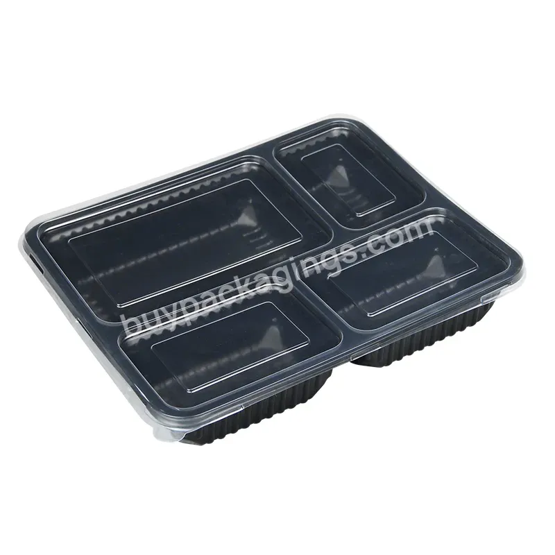 Disposable Microwavable Take Away Food Pp 4 Compartment Plastic Containers For Food Packing Tray Lunch Box - Buy 4 Compartment Plastic Food Containers,Microwavable Take Away Plastic Food Containers,4 Compartment Plastic Containers For Food Packing Tr