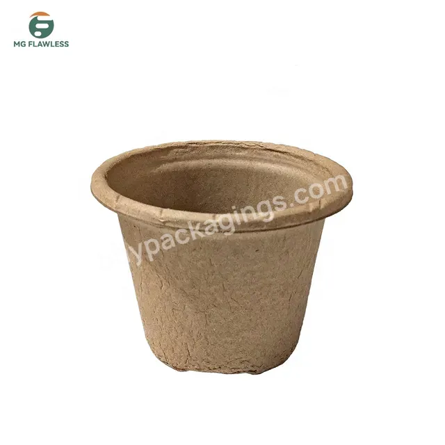 Disposable Paper Pulp Round Germination Nursery Seeding Starter Pots Tray For Garden Planting Seedlings Sow And Growing Kit