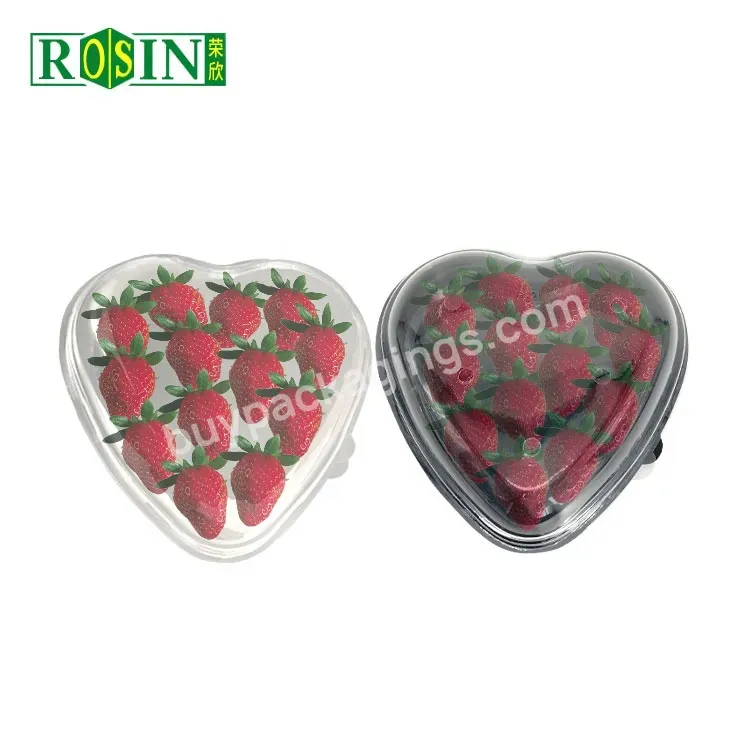 Disposable Pet Blister Food Packaging Containers Plastic Fruit Punnet Strawberries Box