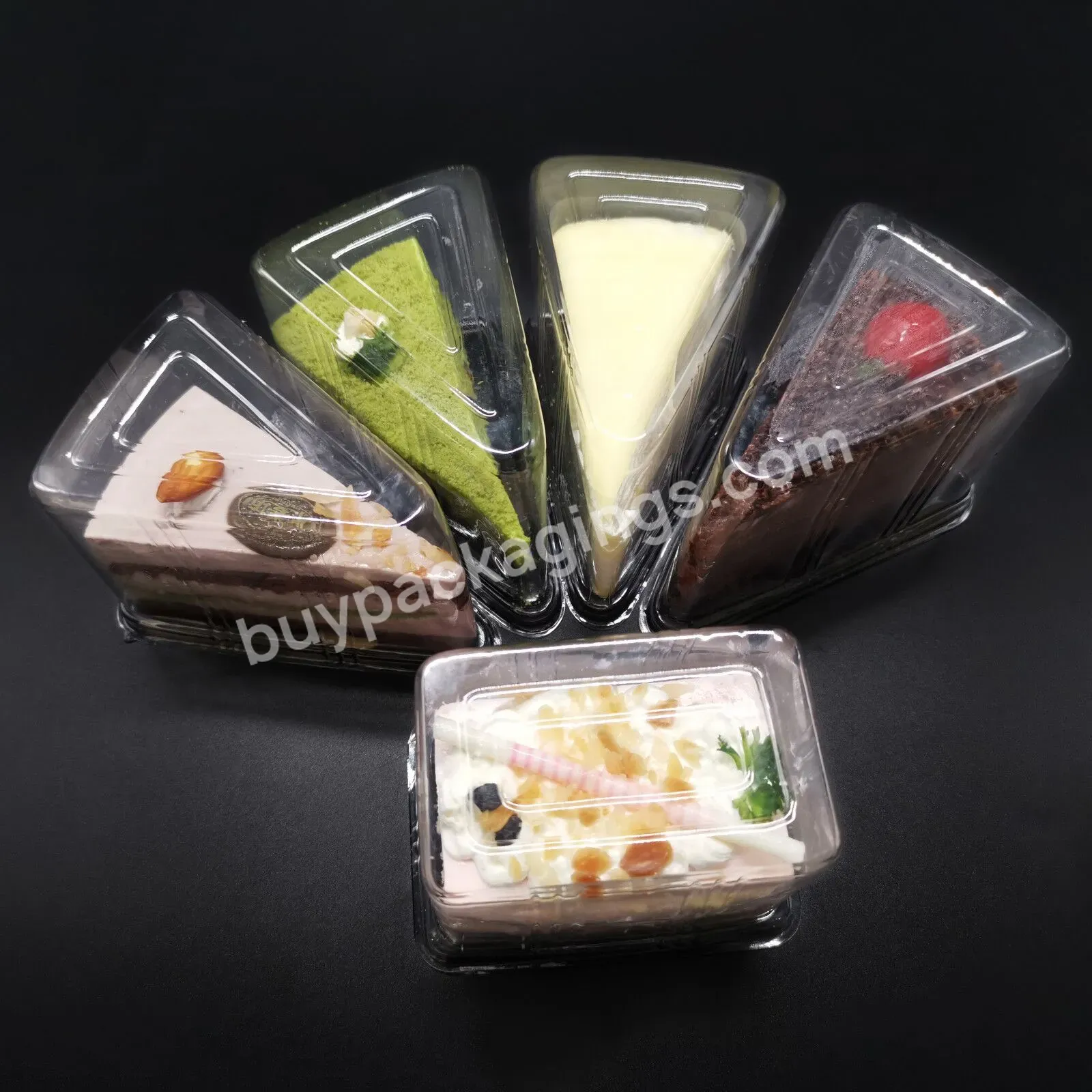 Disposable Pet Plastic Rectangular Cake Clear Packaging Cake Packaging Transparent Box