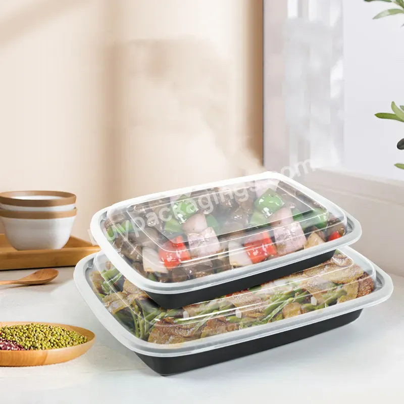 Disposable Plastic Food Container Recyclable Biodegradabl Hot Food Container Disposable Plastic Compartment Lunch Box