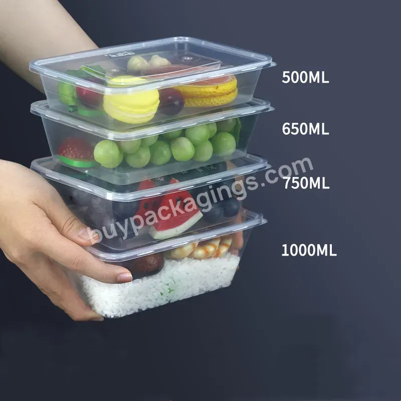 Disposable Plastic Food Container Wholesale Takeaway Plastic Lunch Box Biodegradable Eco Lunch Box Plastic Bento